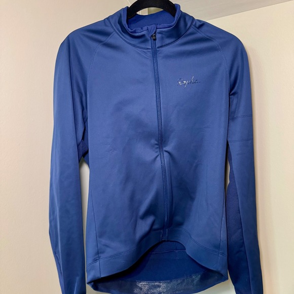 Rapha Core Winter Cycling Jacket Navy Women's Full Zip Long Sleeve Size Large - Picture 1 of 5